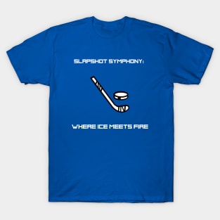 Slapshot Symphony: Where Ice Meets Fire Hockey T-Shirt